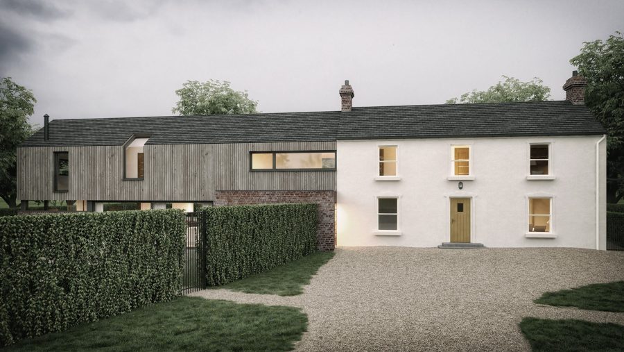 Patrick Bradley Architects Croft House Modern Larch Timber Rural Maghera Barn Inside Outside Spaces Vernacular Glazing Contemporary Cool Replacement Dwelling Brick 2