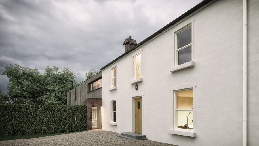 Patrick Bradley Architects Croft House Modern Larch Timber Rural Maghera Barn Inside Outside Spaces Vernacular Glazing Contemporary Cool Replacement Dwelling Brick 3