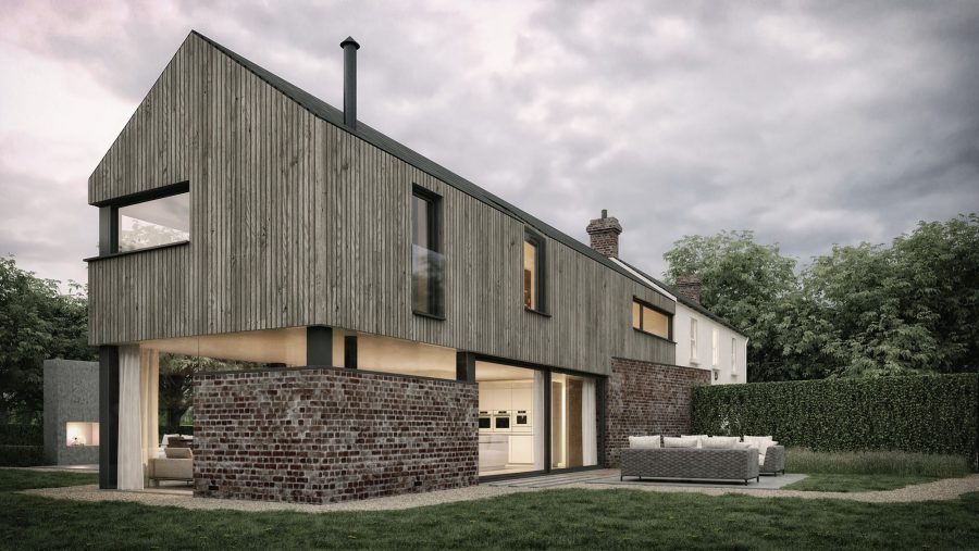 Patrick Bradley Architects Croft House Modern Larch Timber Rural Maghera Barn Inside Outside Spaces Vernacular Glazing Contemporary Cool Replacement Dwelling Brick 5