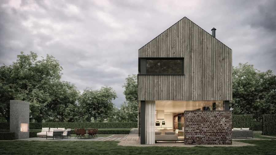 Patrick Bradley Architects Croft House Modern Larch Timber Rural Maghera Barn Inside Outside Spaces Vernacular Glazing Contemporary Cool Replacement Dwelling Brick 6 TNI