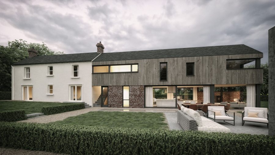 Patrick Bradley Architects Croft House Modern Larch Timber Rural Maghera Barn Inside Outside Spaces Vernacular Glazing Contemporary Cool Replacement Dwelling Brick 8