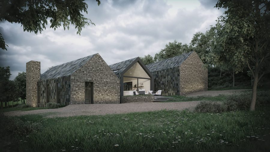 Patrick Bradley Architects Dickeys House Modern Slate Rural Barn Inside Outside Spaces Vernacular Glazing Contemporary Cool Northern Ireland Irish 7