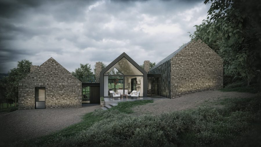 Patrick Bradley Architects Dickeys House Modern Slate Rural Barn Inside Outside Spaces Vernacular Glazing Contemporary Cool Northern Ireland Irish 8