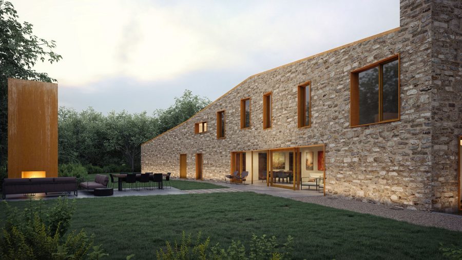 Patrick Bradley Architects Fort House Modern Rural Armagh Barn Inside Outside Spaces Vernacular Stone Glazing Contemporary Cool Northern Ireland Irish 6