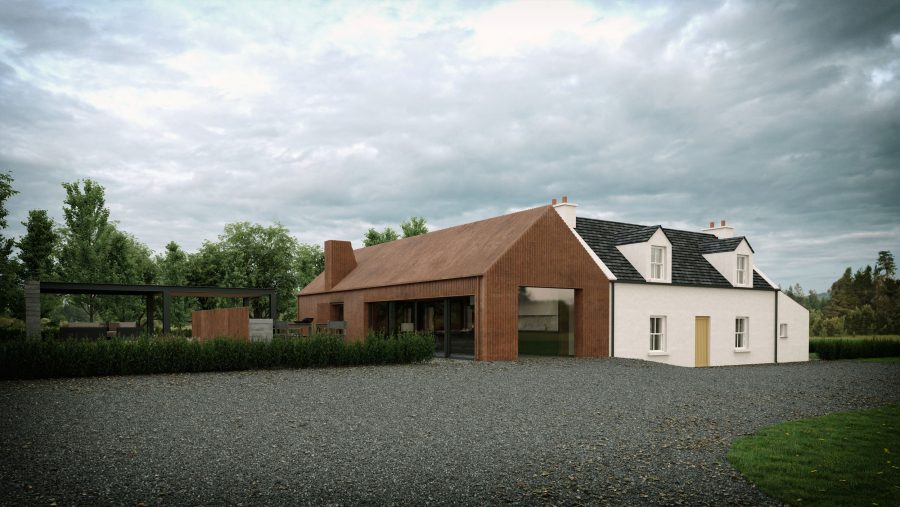 Patrick Bradley Architects Greenagh Croft House Traditional Moderm Rural Barn Inside Outside Spaces Vernacular Glazing Dwelling Corten 3