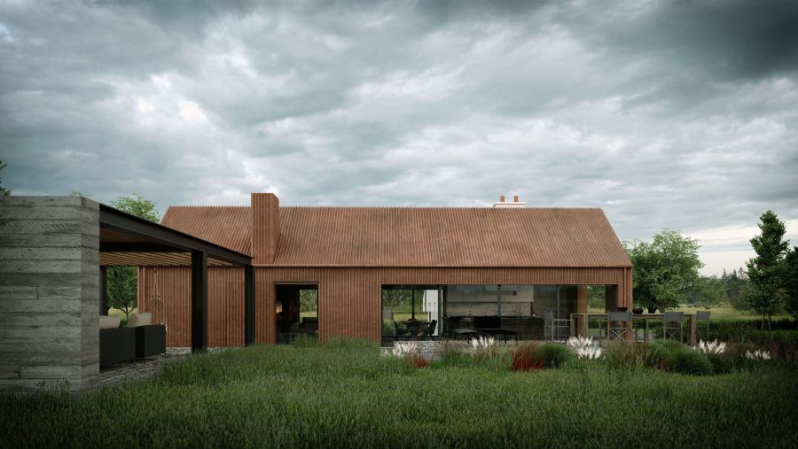 Patrick Bradley Architects Greenagh Croft House Traditional Moderm Rural Barn Inside Outside Spaces Vernacular Glazing Dwelling Corten 4