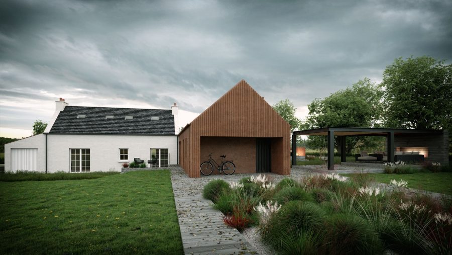 Patrick Bradley Architects Greenagh Croft House Traditional Moderm Rural Barn Inside Outside Spaces Vernacular Glazing Dwelling Corten 8