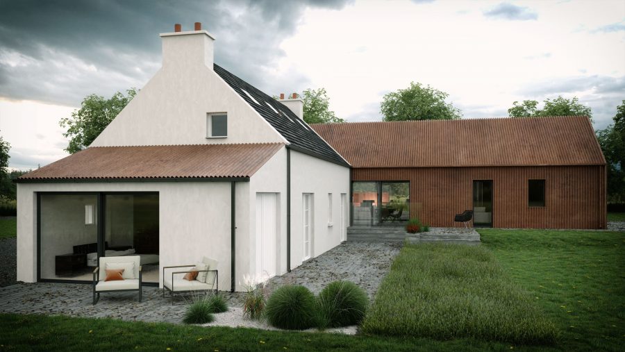 Patrick Bradley Architects Greenagh Croft House Traditional Moderm Rural Barn Inside Outside Spaces Vernacular Glazing Dwelling Corten 9