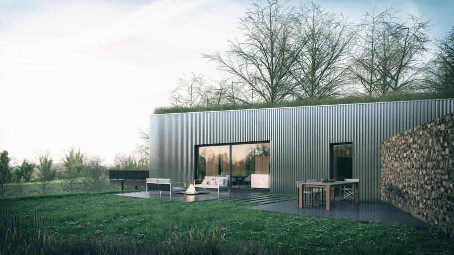 Patrick Bradley Architects Rock House Modern Corrugated Tin Rural Donegal Barn Grass Roof Inside Outside Spaces Vernacular Stone Glazing Contemporary Cool 3