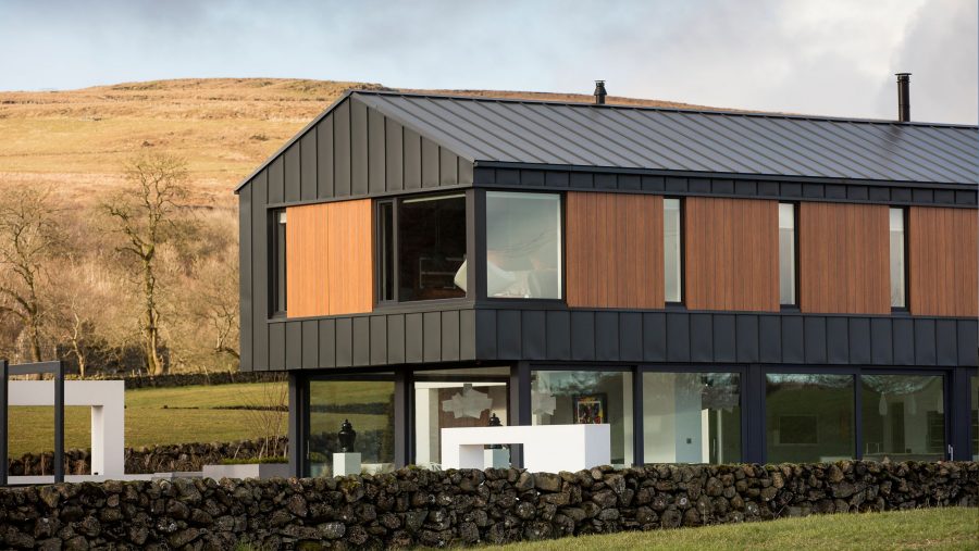 Patrick Bradley Architects Northern Ireland Contemporary Modern Slemish Architecture Barn Verncular Self Build Farm Shed Bespoke Rural Zinc Open Plan Living 1 TNI